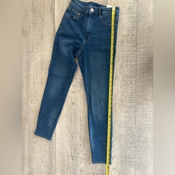 H&M Super Skinny Dark Wash High Rise Denim Jeans Size 27/30 - Picture 9 of 11